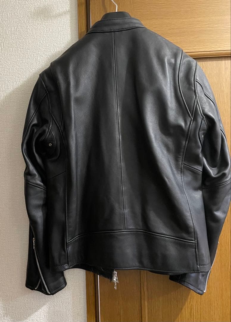 【BEAUTY & YOUTH】ラムレザー シングル ライダース ジャケット