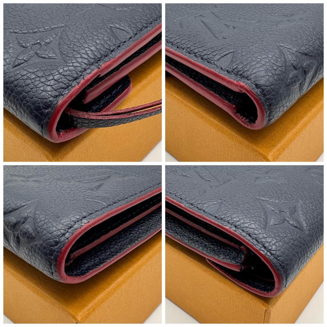 【極美品】ルイヴィトン ヴィクトリーヌ アンプラント マリーヌルージュ 折財布