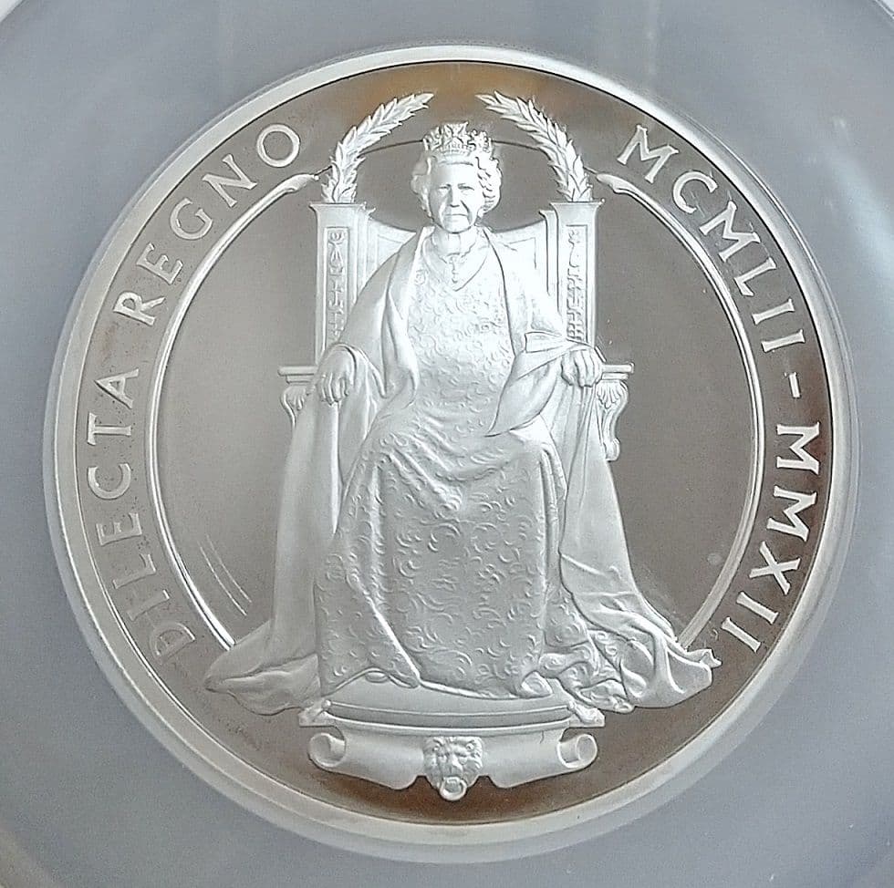 2012年 イギリス ダイヤモンドジュビリー 5オンス 銀貨 NGC PF69