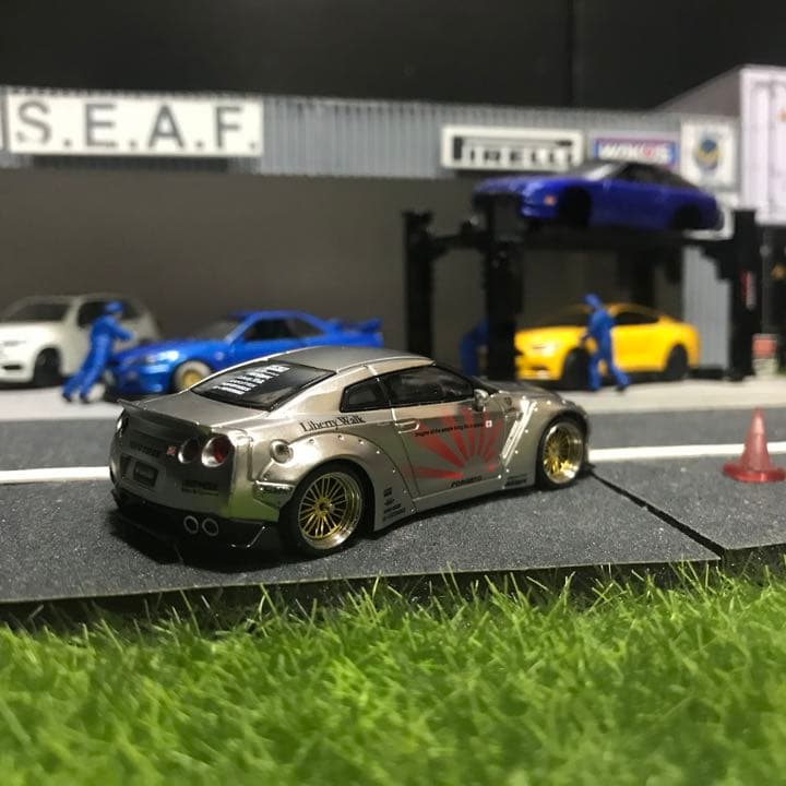 リバティーウォーク 1/64 LB ゴールドホイール 深リム カスタム品