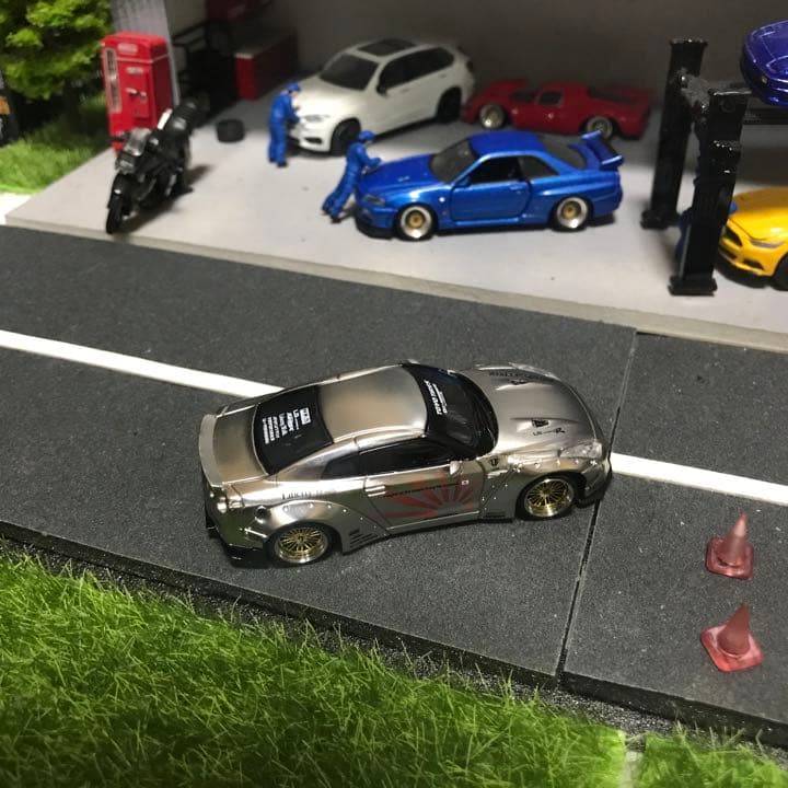 リバティーウォーク 1/64 LB ゴールドホイール 深リム カスタム品