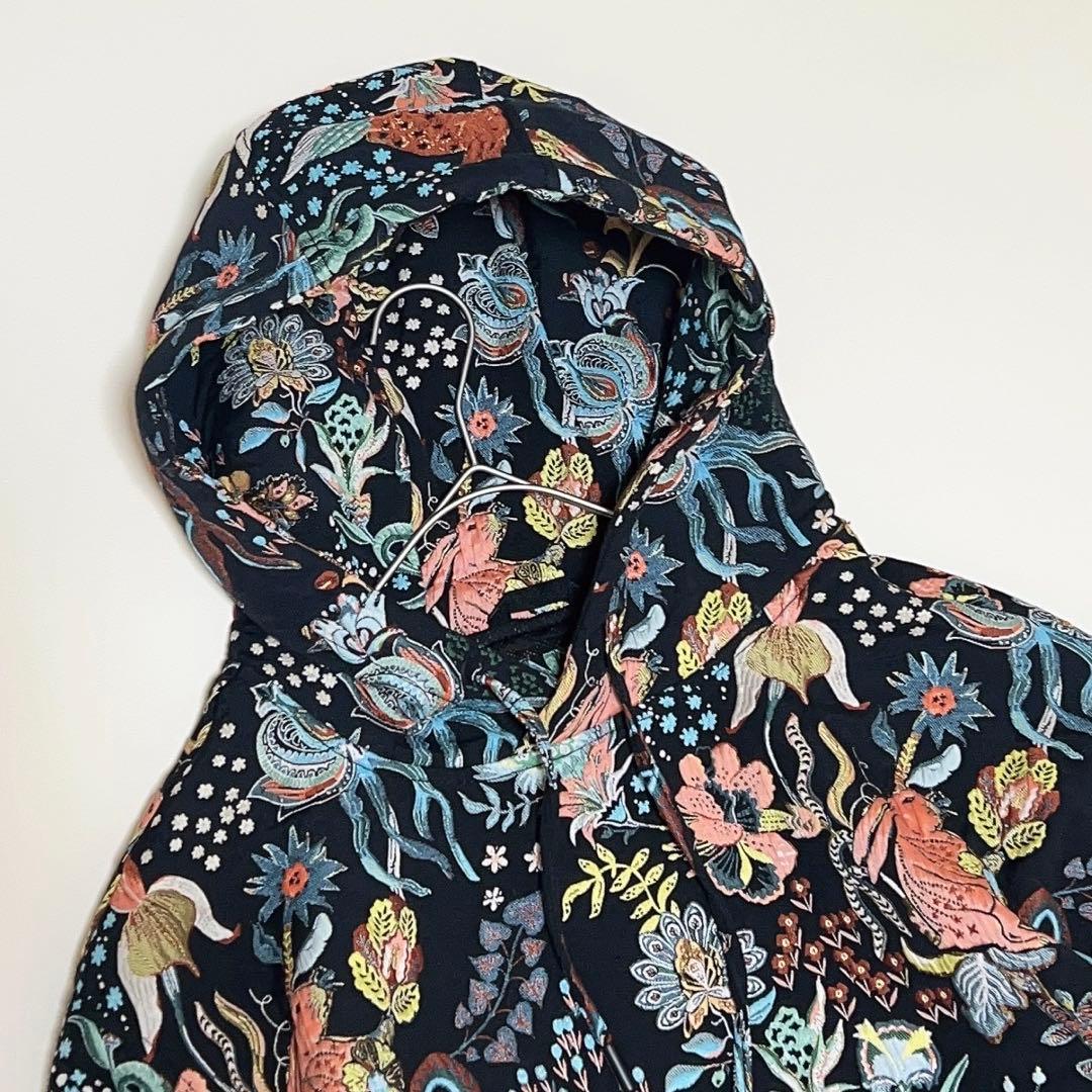 廃盤品 ZARA ジャガード パーカー 花柄 うさぎ