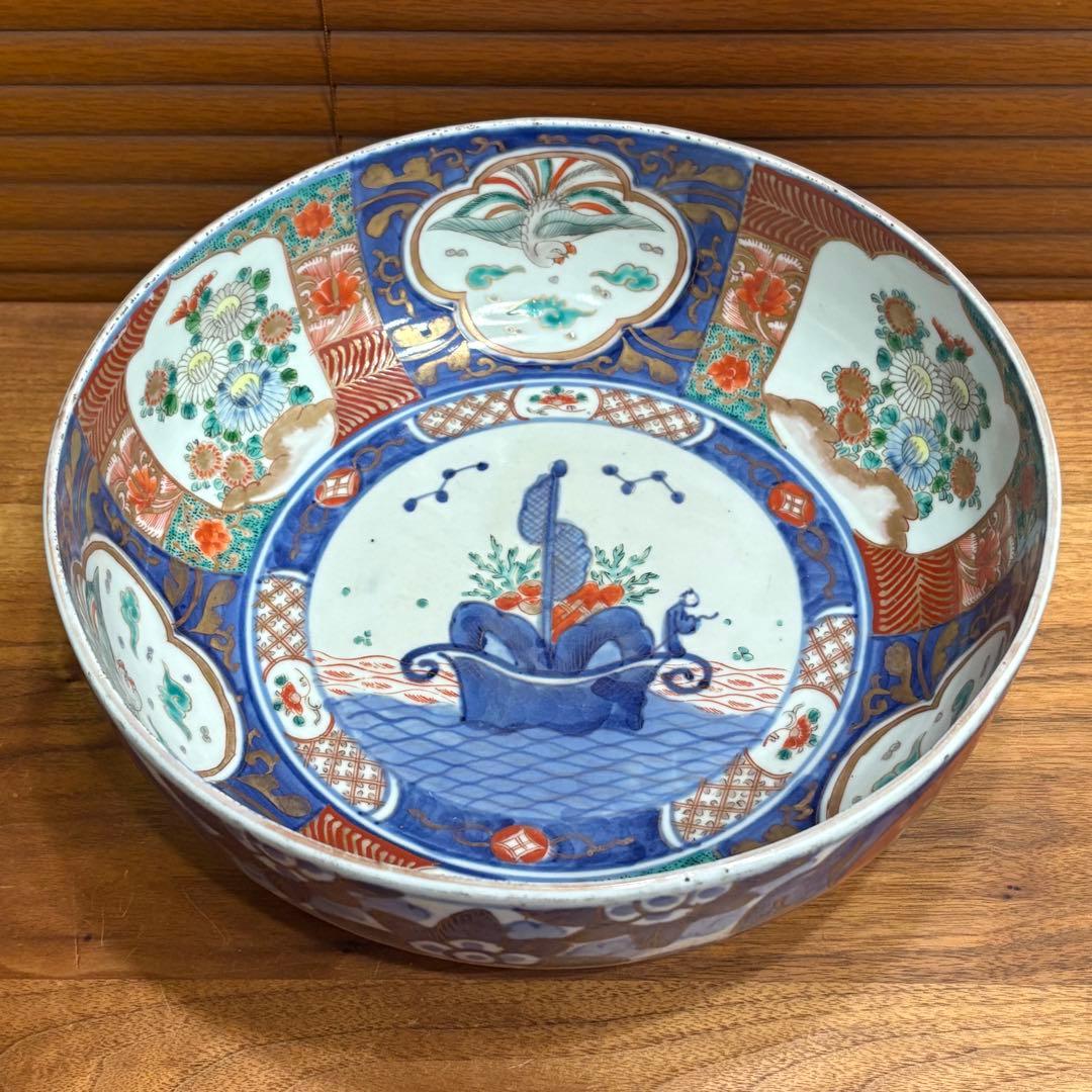 江戸時代　古伊万里　赤絵大鉢