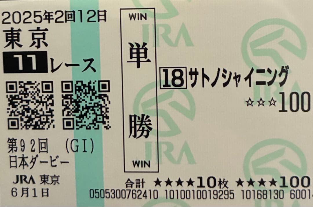 日本ダービー2025現地馬券