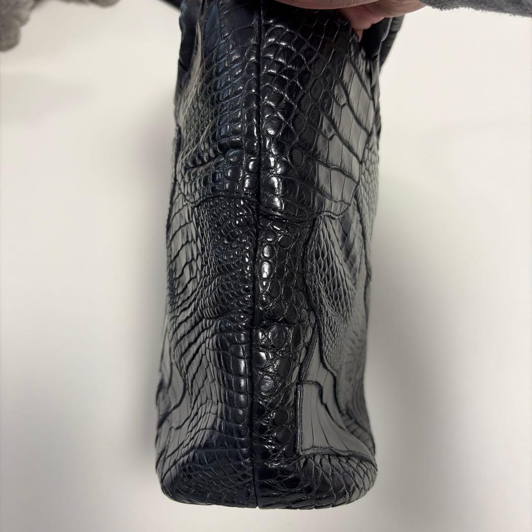 IBIZA ブラック　ワニ革　ハンドバッグ　美品！