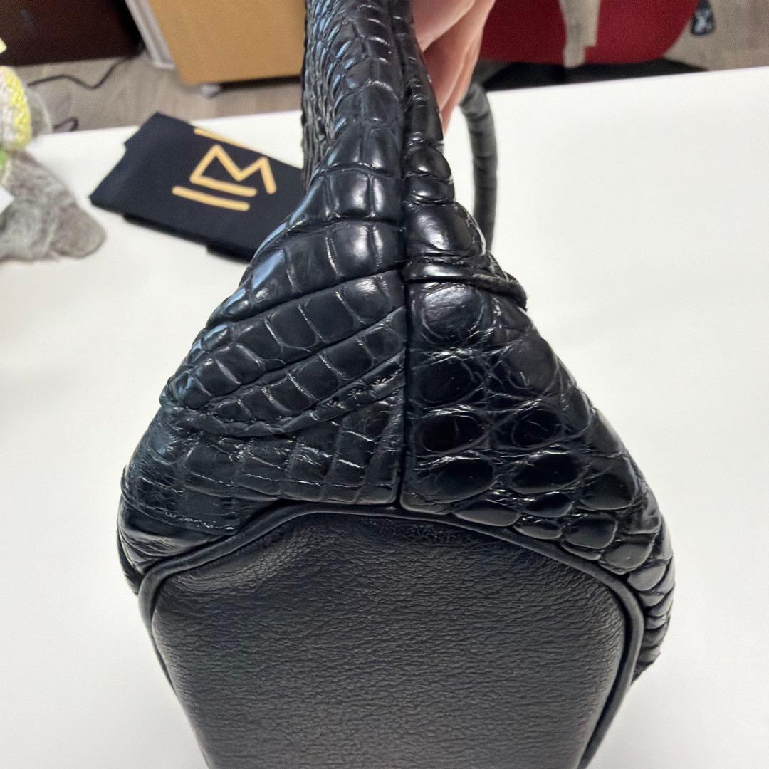 IBIZA ブラック　ワニ革　ハンドバッグ　美品！