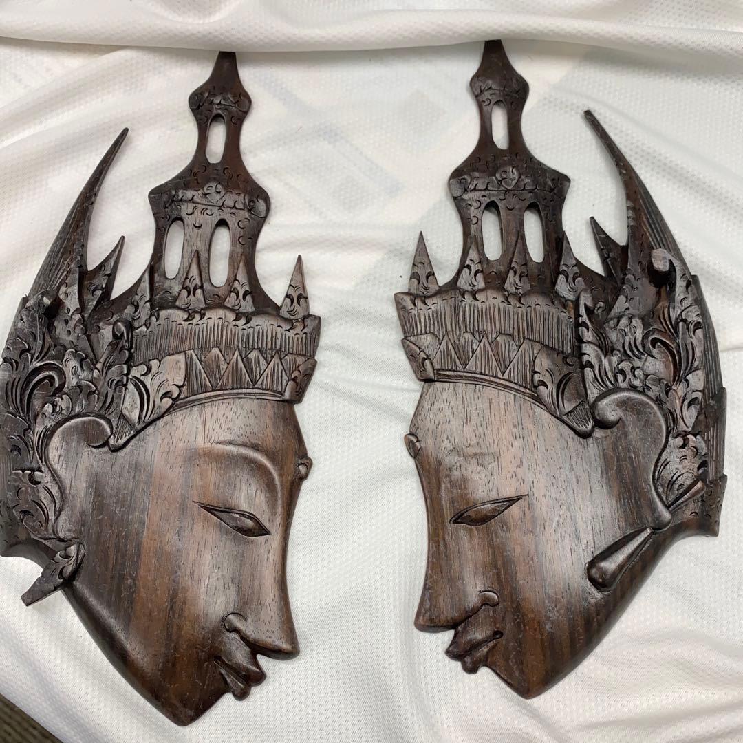 インドネシア　木彫り　アンティーク　お纏め