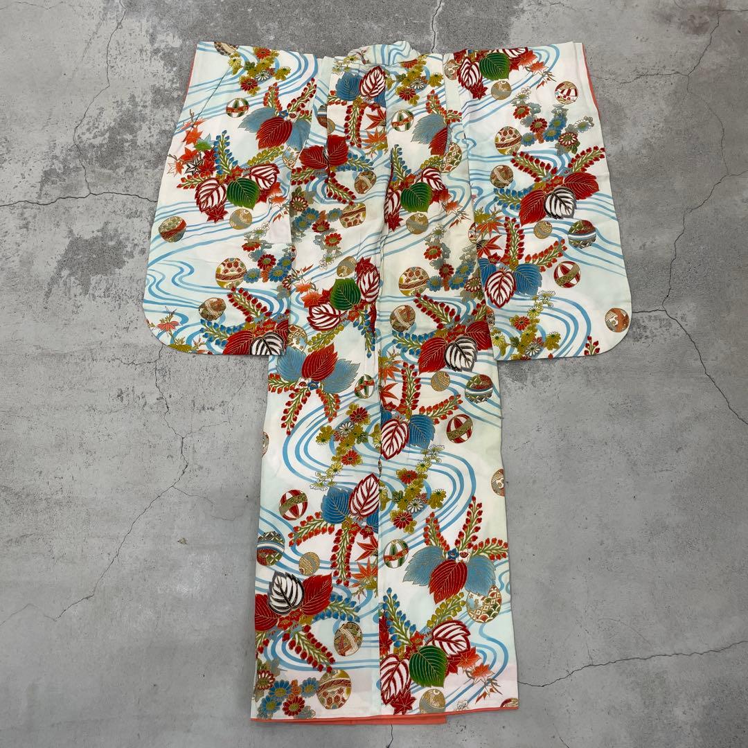 七五三　7歳着物 アンティーク着物【K7-16】