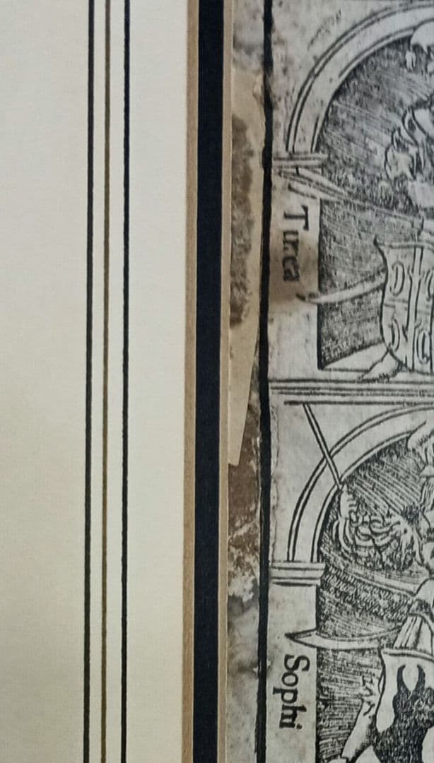 額装品　木版画　古地図の扉絵　1572年　ミュンスター　稀少　入手難作品