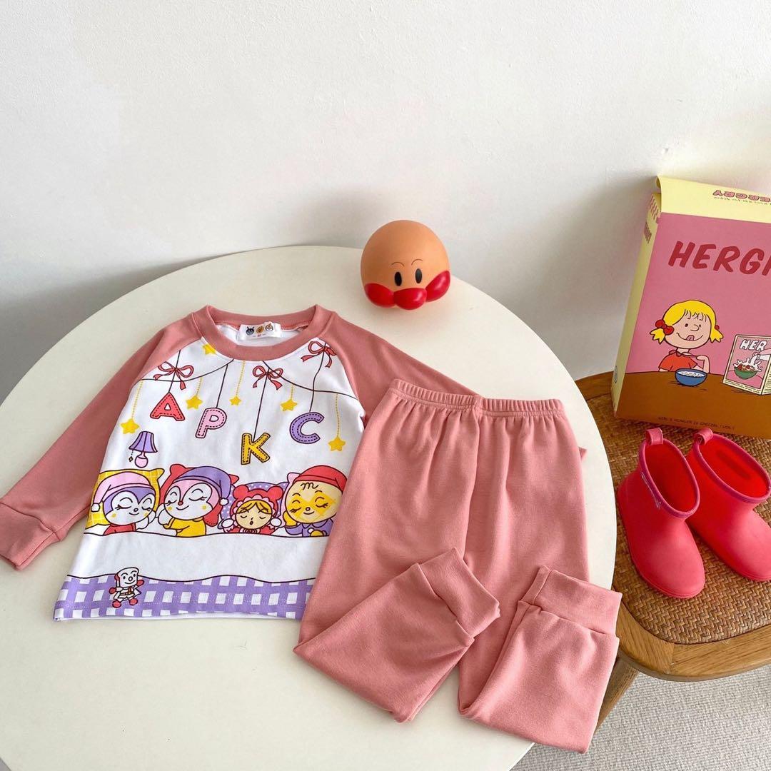 ドキンちゃン　コキンちゃん　アンパンマン　パジャマセット　上下　ピンク