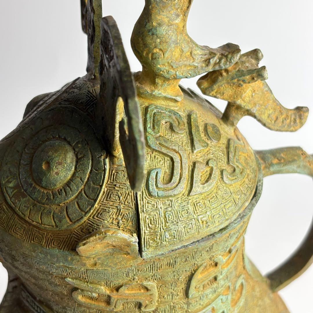 青銅器 青銅 置物 細工 銅器