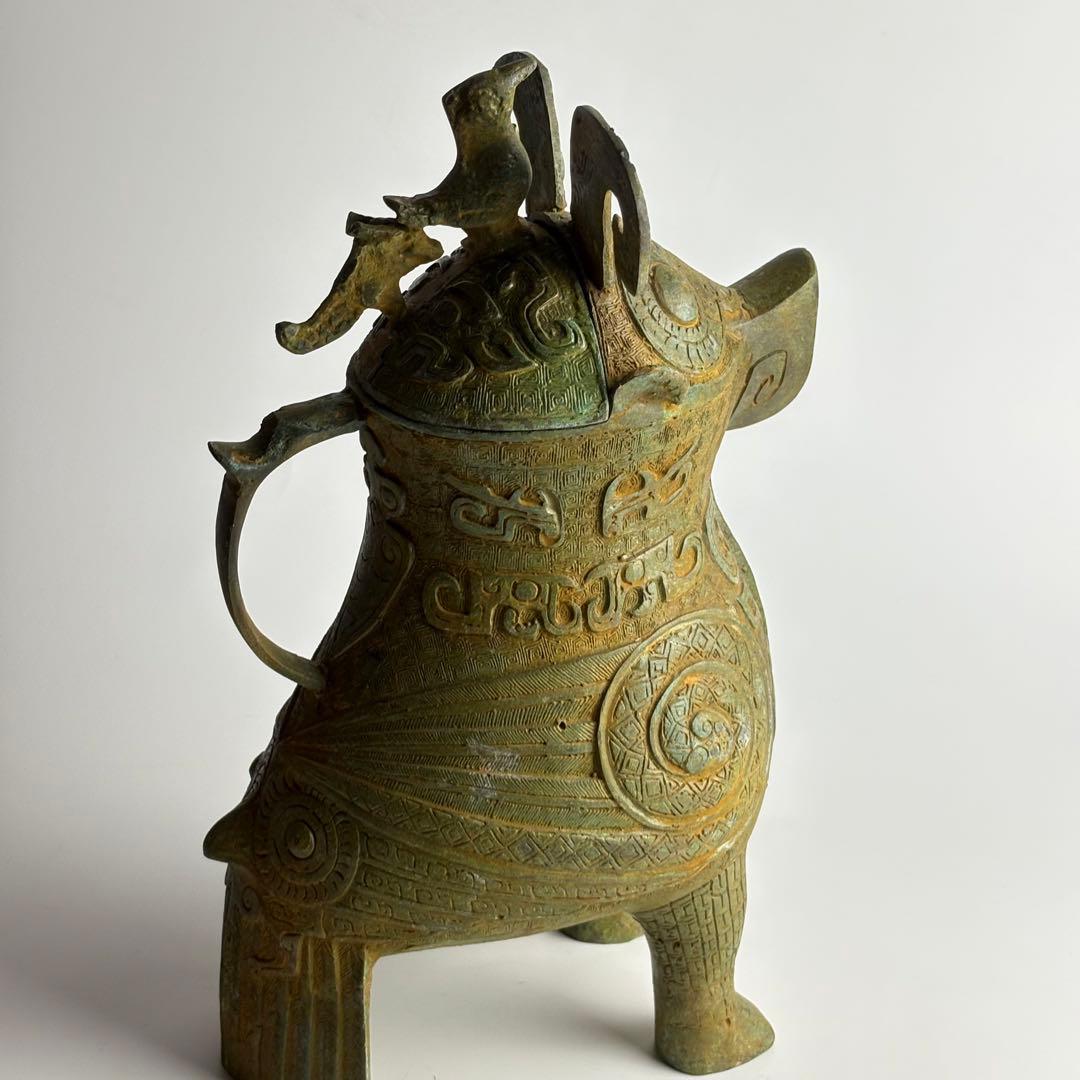 青銅器 青銅 置物 細工 銅器