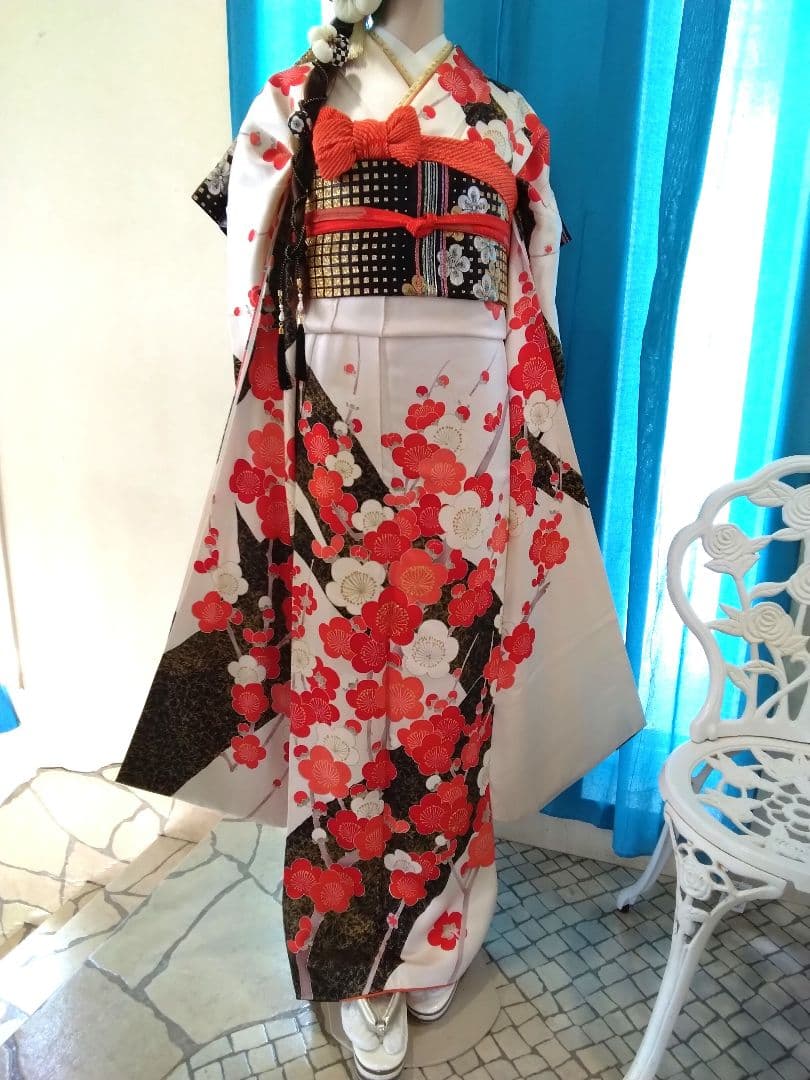 正絹振袖単品、成人式、
