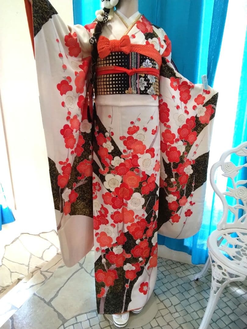 正絹振袖単品、成人式、