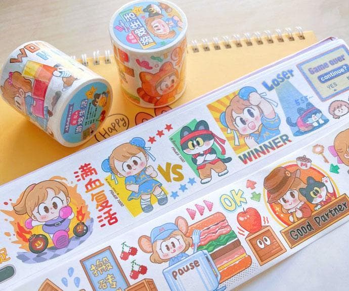 【3巻セット】小麦珈琲 MaiCoffee 海外マステ 人物マステ 少女 麦麦