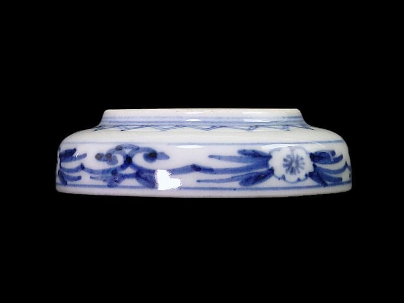 大聖寺伊万里　金襴手　毘沙門亀甲紋に花の図　豆皿　D497AS-CTf