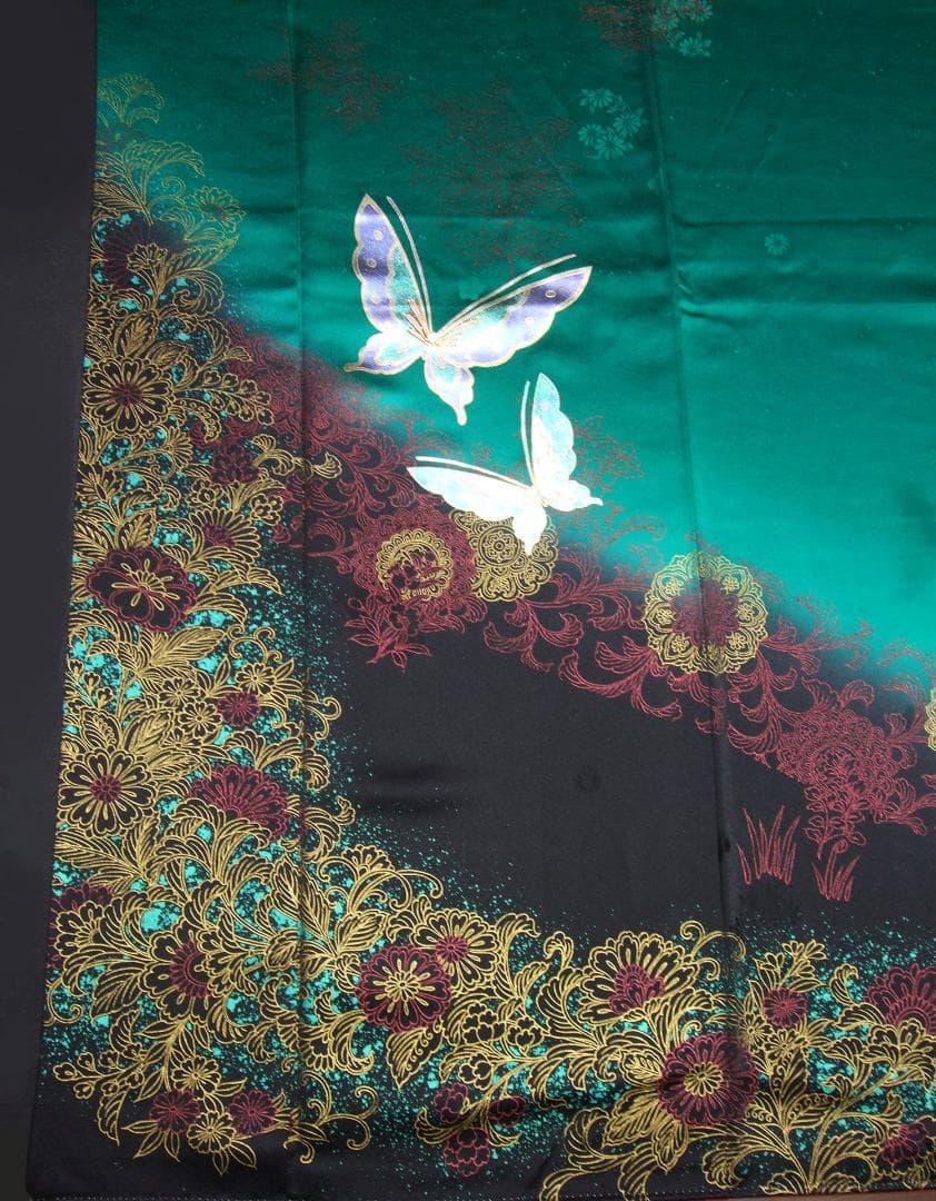 あかりんご アラベスクに蝶々　　ゴシック振袖フルセット　ｍ7