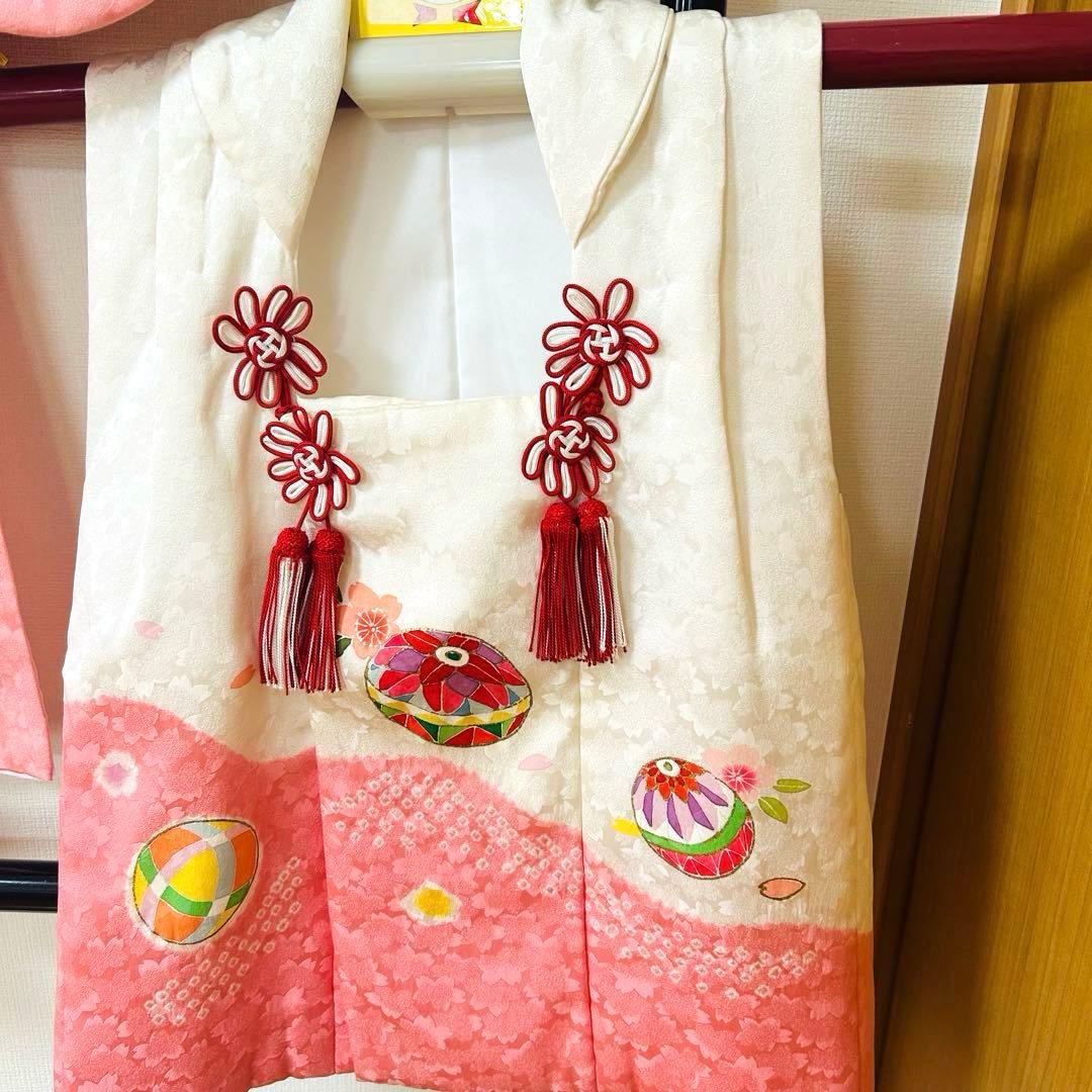 teteNo.119 七五三　3歳 正絹被布フルセット　本絞り