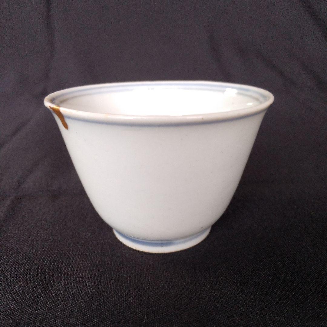 古伊万里ぐい呑み　古伊万里輪線紋ぐい呑み　古伊万里酒盃　古伊万里蕎麦猪口