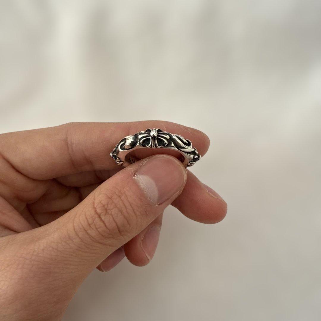 シルバー フローラルデザイン リング