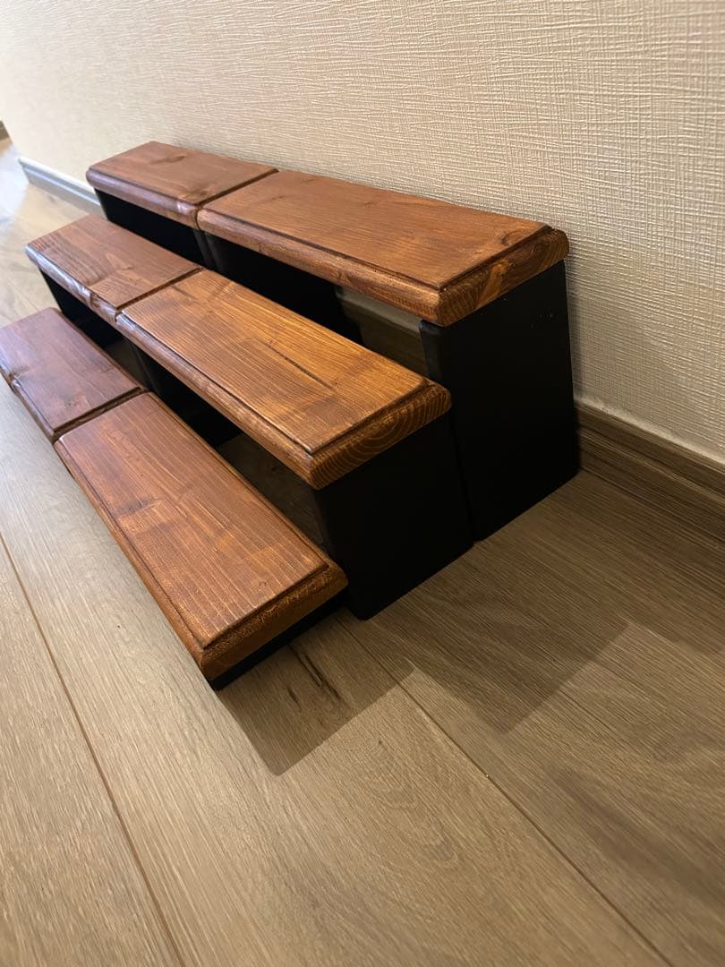 SO　ウッドプランター3段シェルフ　メープル✖️ブラック　30cm 6セット