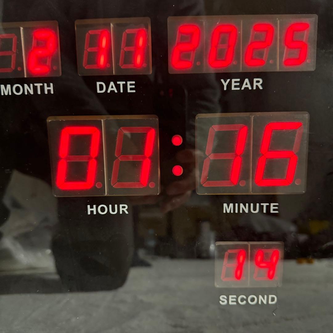 希少 廃盤 JDL LED CLOCK 壁掛 時計 カレンダー デジタル 通電○