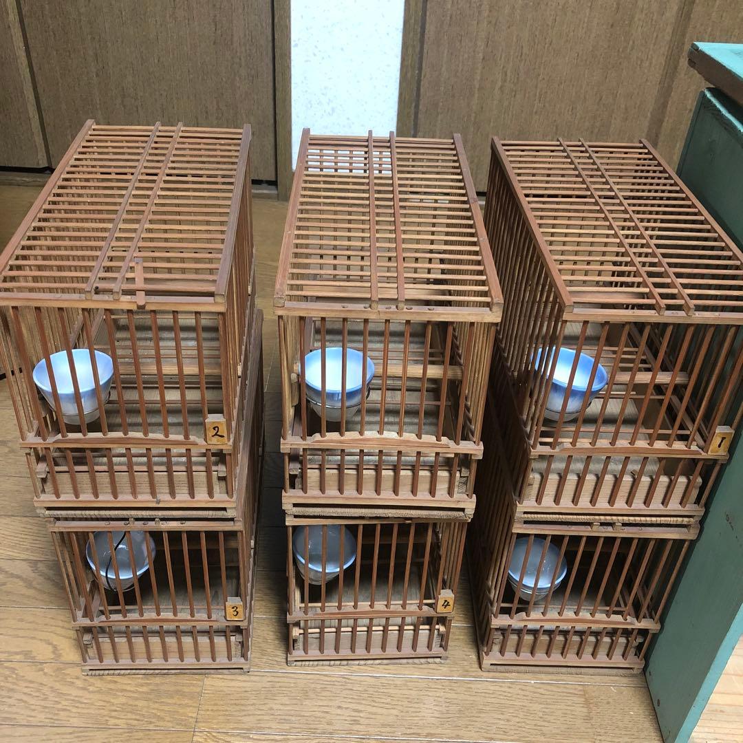 竹製鳥籠6個セット