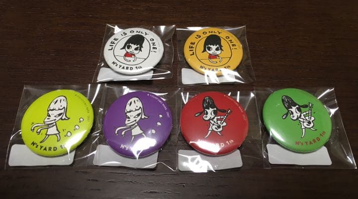 奈良美智 N's YARD限定 1周年記念バッジ 全6種セット
