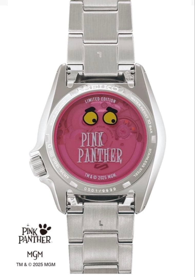 新品 保証書付き セイコー5スポーツ ピンクパンサー SBSA321