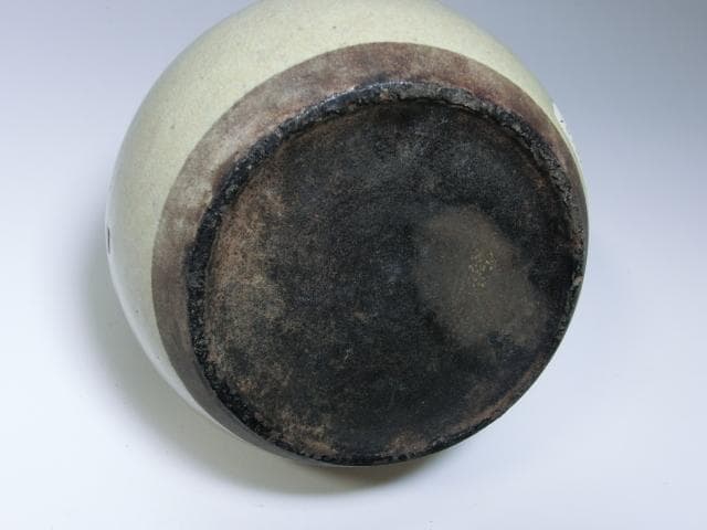 花瓶■古唐津蕪図丸瓶 かぶらの絵 江戸期 花生け 徳利型 古い花器 時代物 骨董