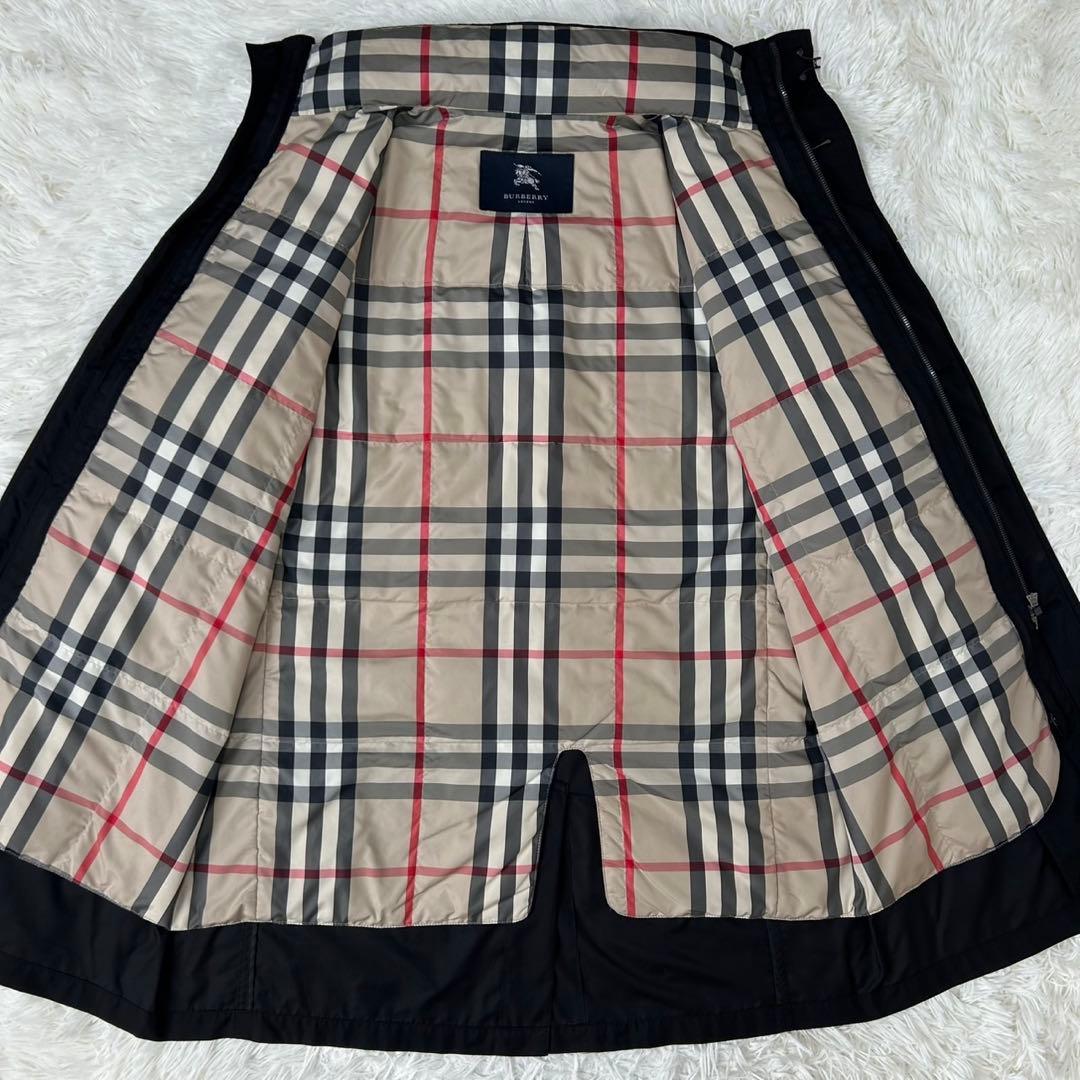 【極美品/L】バーバリーロンドン ダウンコート アウター ダウンライナー付 比翼