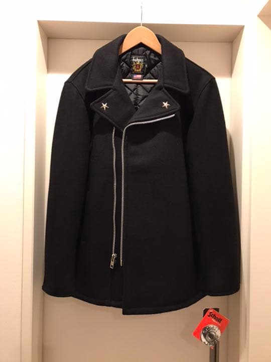 ジャケット・アウター Schott Wool W Riders Jacket Navy 38