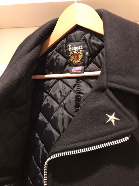 ジャケット・アウター Schott Wool W Riders Jacket Navy 38