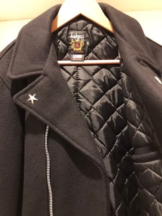 ジャケット・アウター Schott Wool W Riders Jacket Navy 38