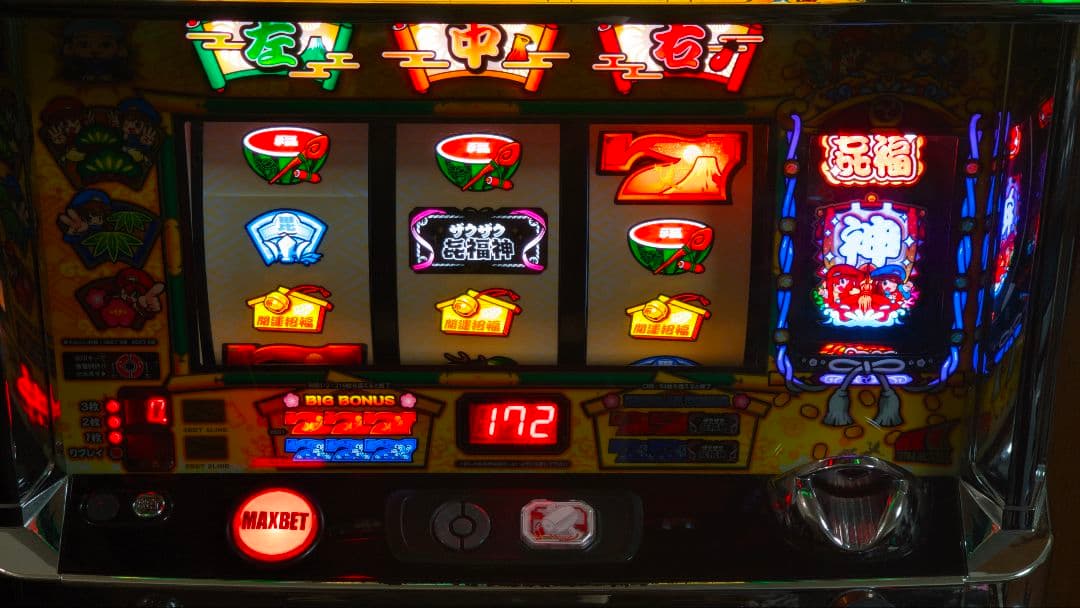 n*e様 ザクザク七福神 6号機 パチスロ メダル不要機 無段階ボリューム 静音