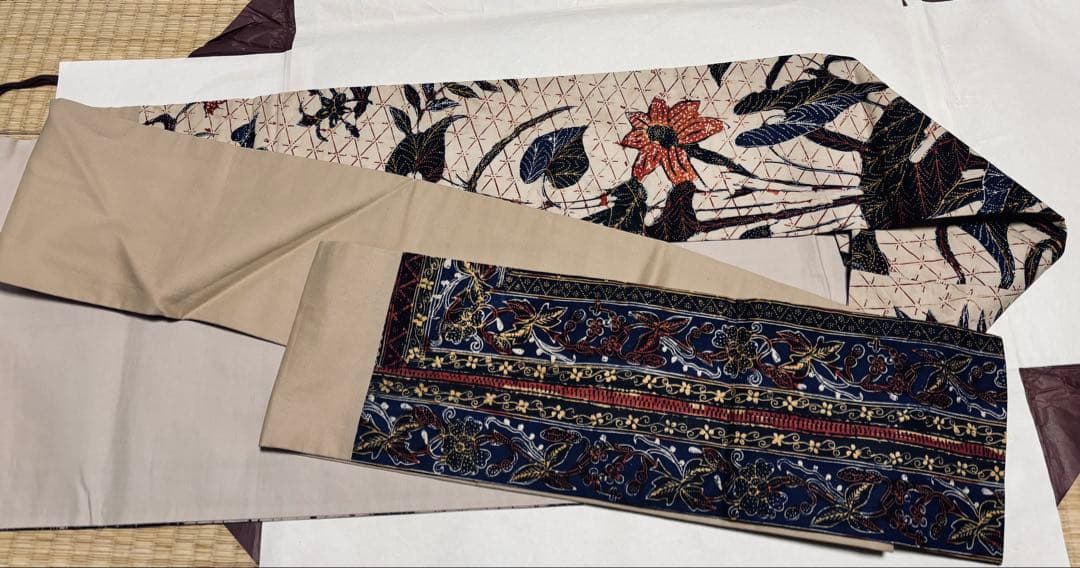 M*☆様 バティック名古屋帯 インドネシア