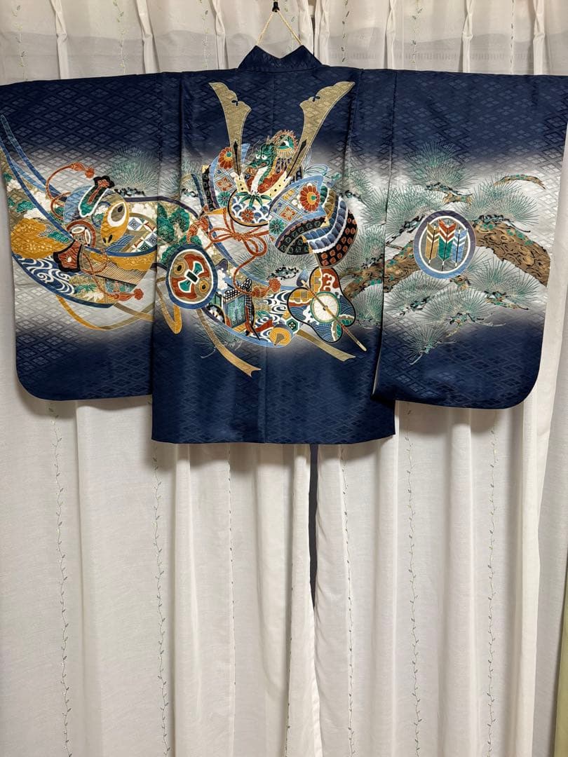 【肩・裾上げ済】七五三 男の子 着物 5歳 フルセット