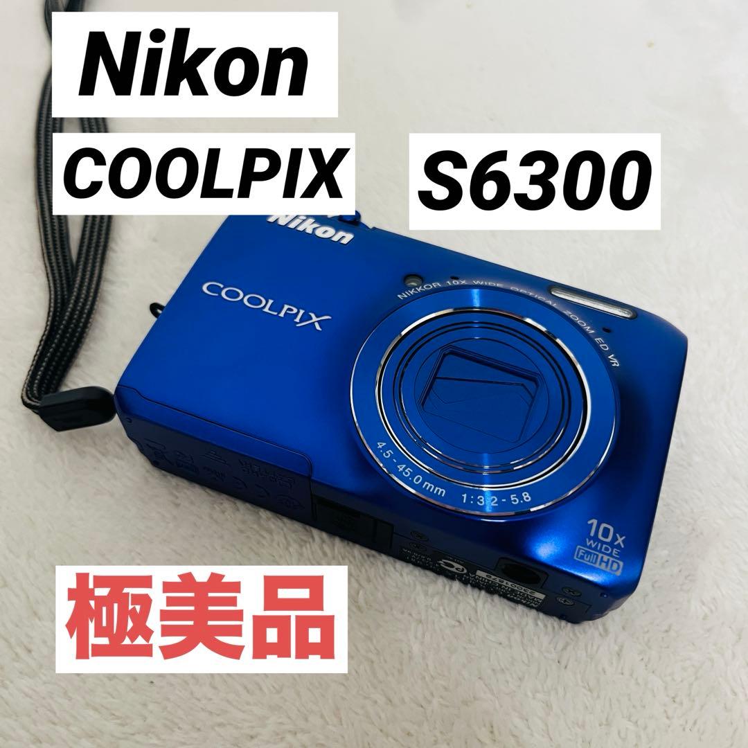 極美品　Nikon COOLPIX クールピクス S6300 ブルー デジカメ