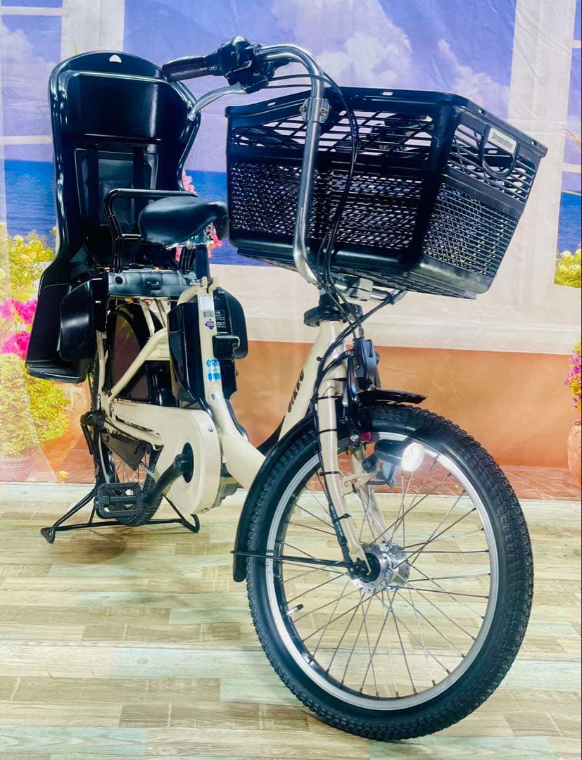 超人気！BIKKE ビッケ13AH！⭐️ブリヂストン子供乗せ電動自転車Y3072