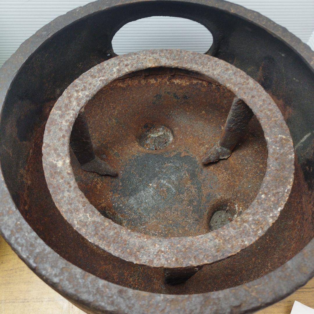 茶道具 風炉 風炉釜 鉄器 三つ足 火鉢 工芸品 風呂釜