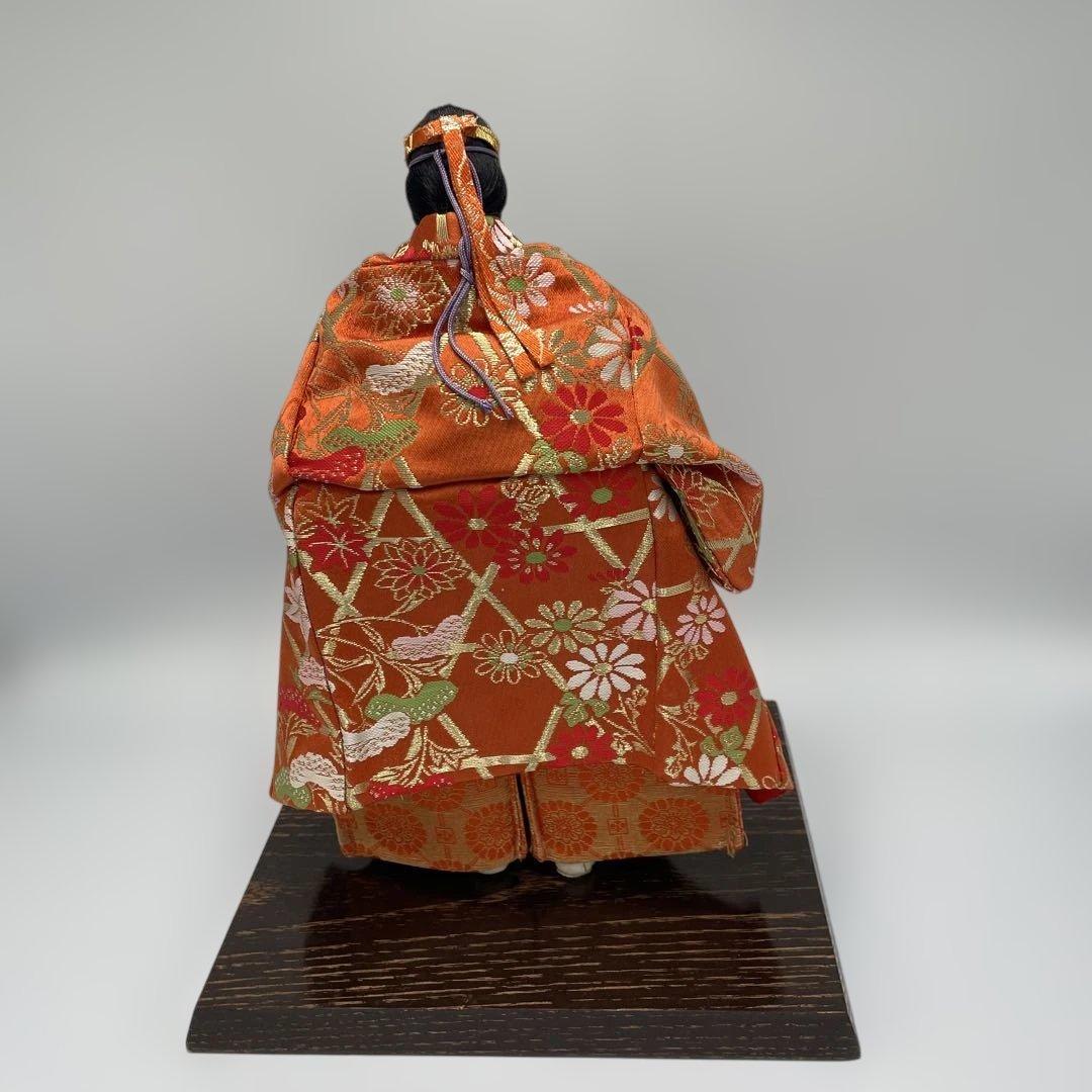 能面を被ってる日本人形　ガラスケース付き