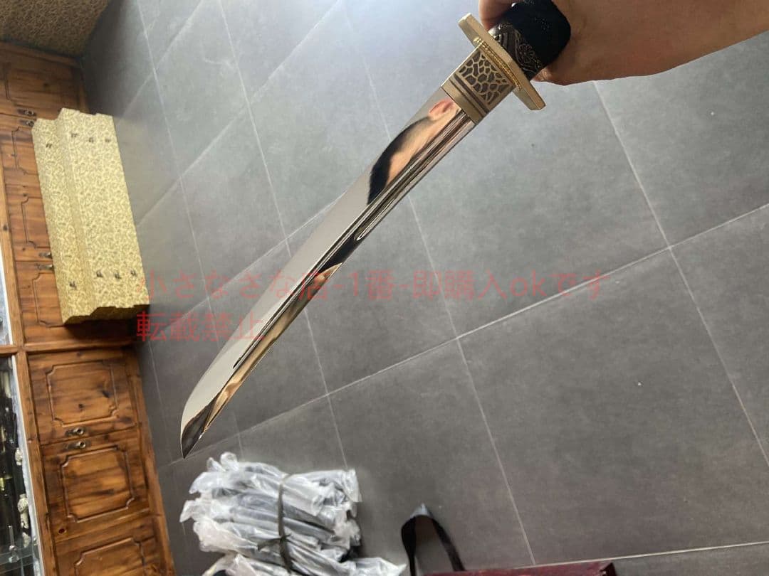 短冊烏丸が狼を殺す 古兵器 武具 刀装具 日本刀 模造刀 居合刀