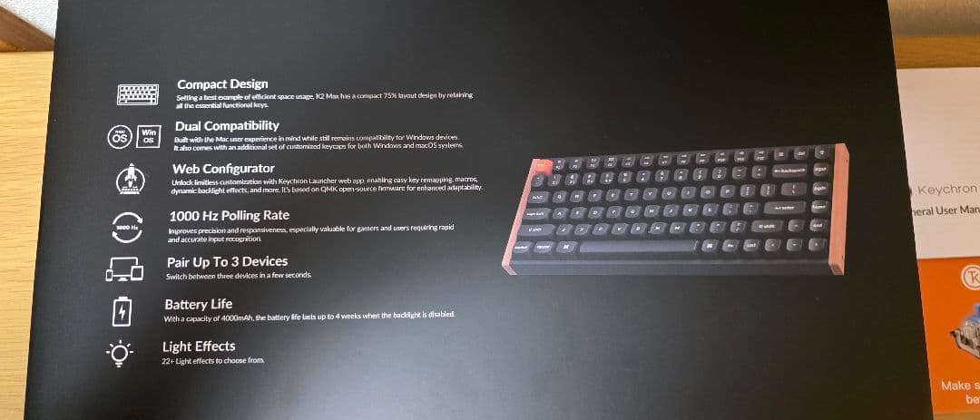 Keychron K2 Max日本語配列K2M-G9W-JIS