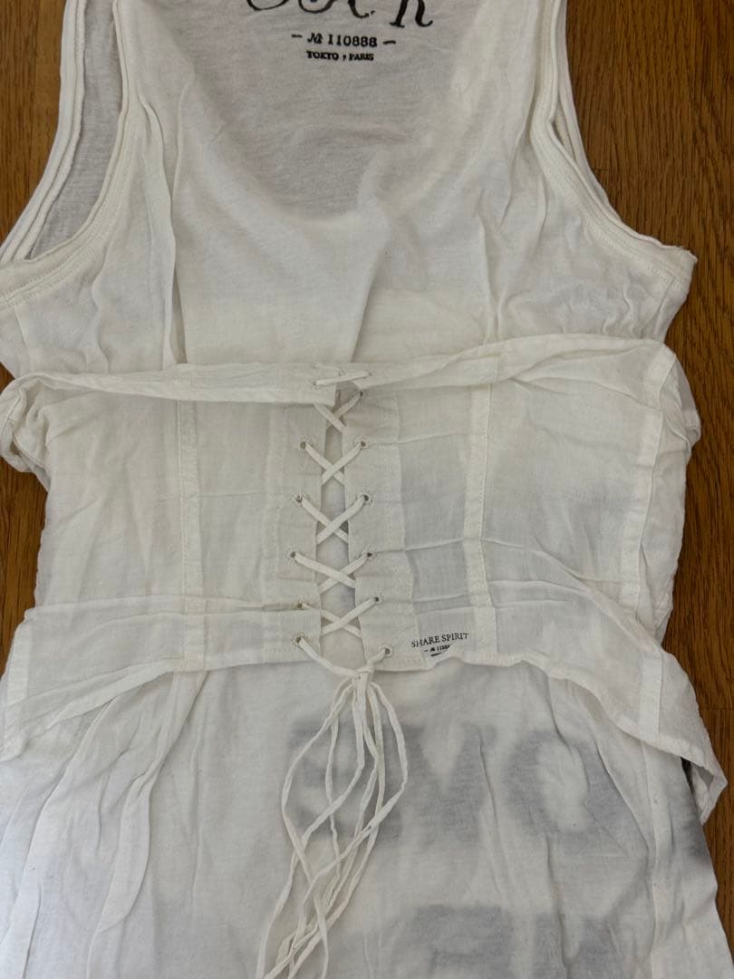 SHARE SPIRIT コルセットタンクトップ ホワイト