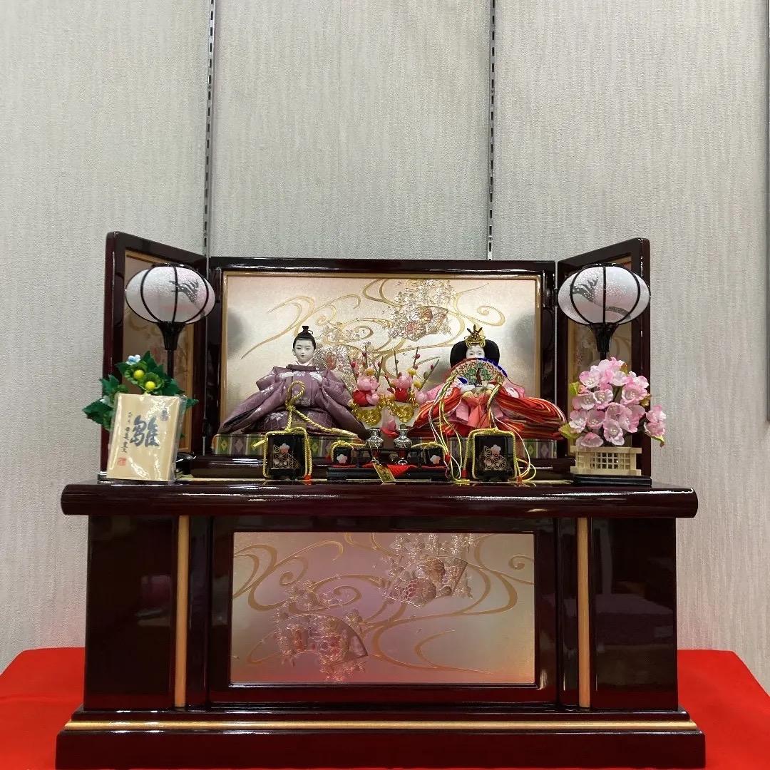 G6 素敵な　収納新王飾り　ワインレッド色　台巾63㎝位　訳あり特価