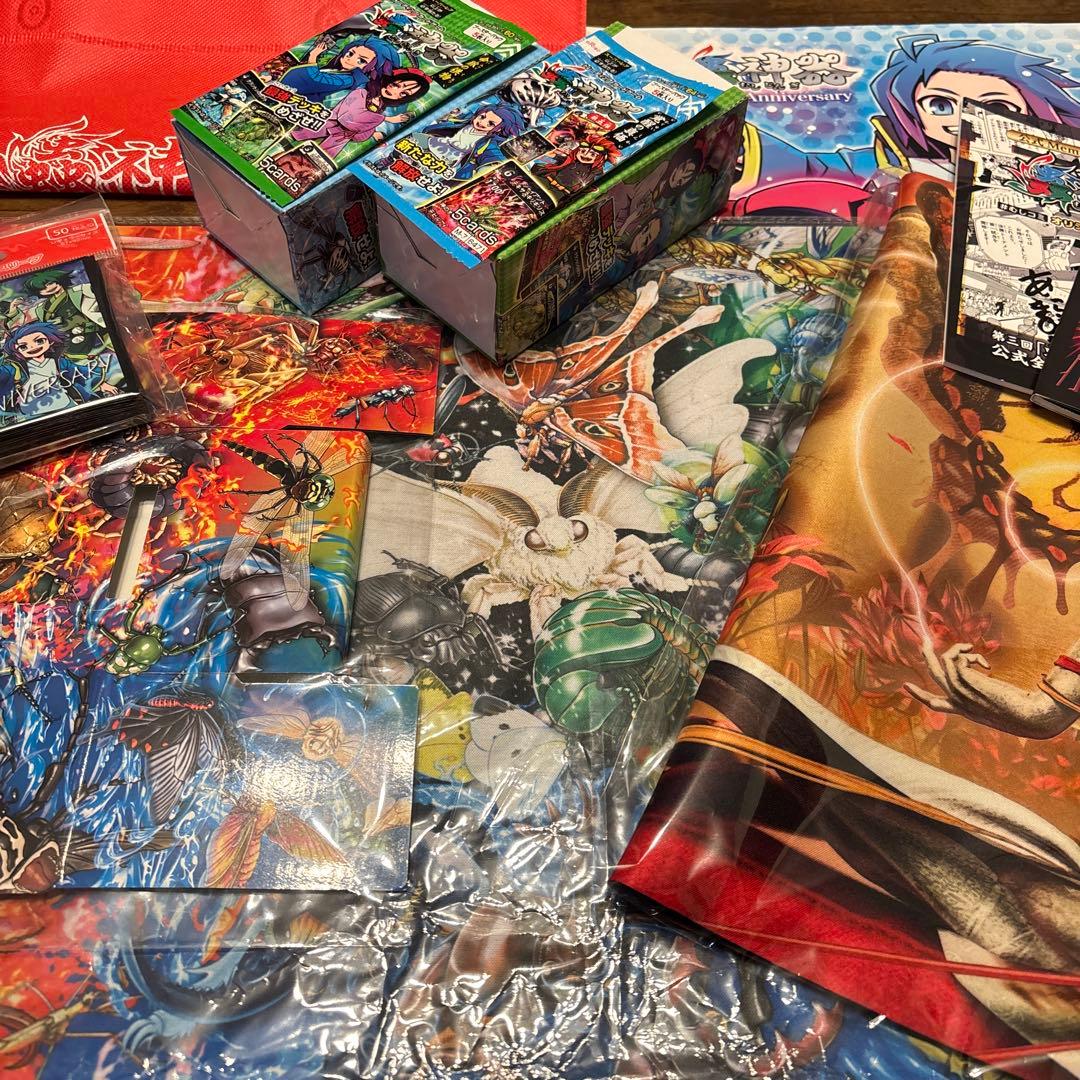 蟲神器　白銀蜘蛛の糸　カイコ　プレイマット　2種　その他おまけ