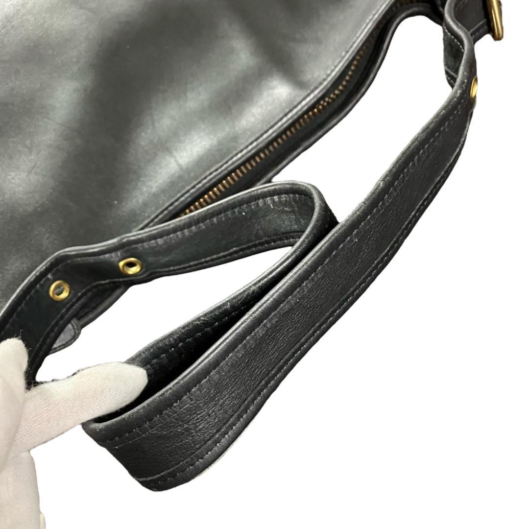 オールドコーチ グラブタンレザー バケツ型 大容量 ショルダーバッグ 黒