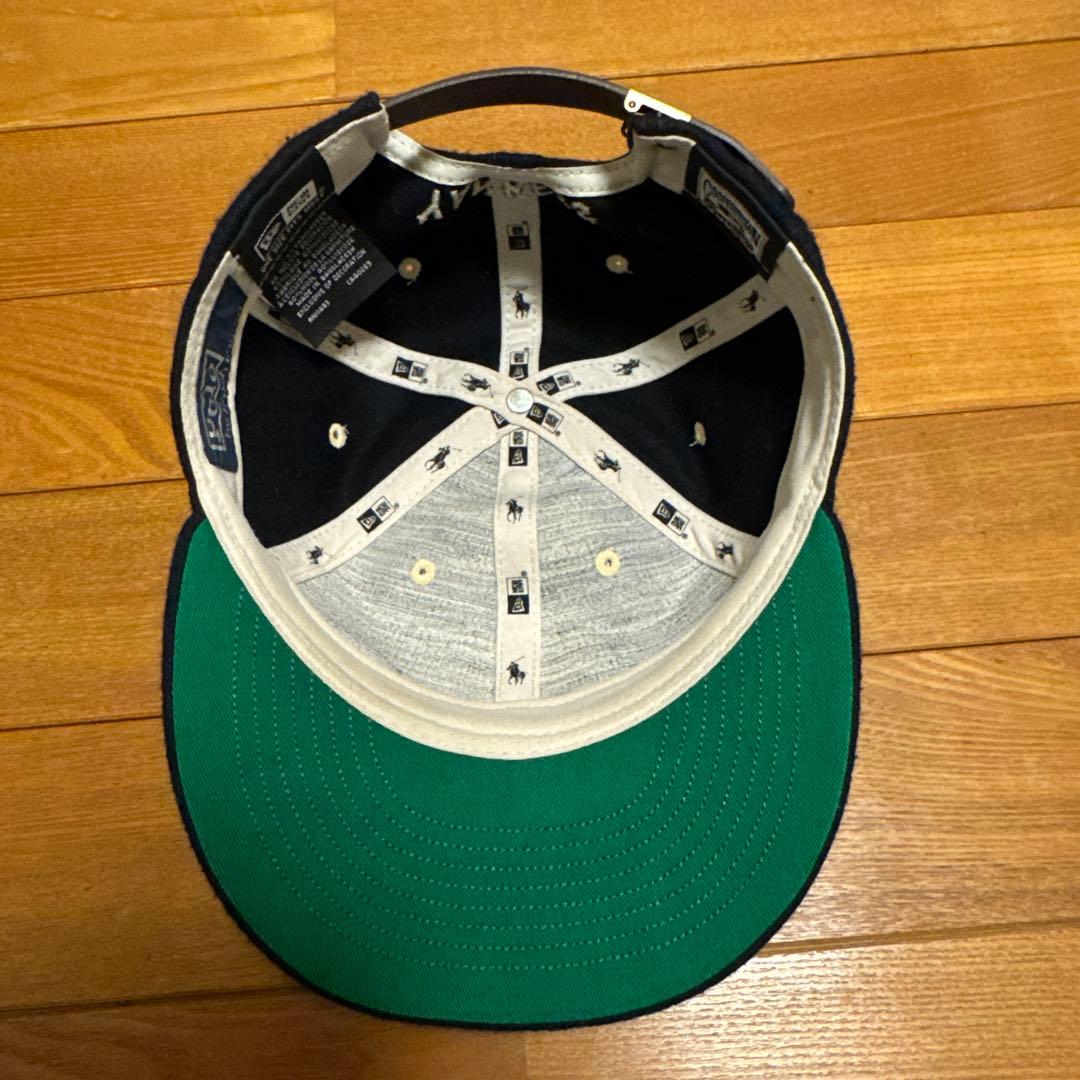 ポロラルフローレン×ニューエラ×ヤンキースコラボ　ウールキャップ　ネイビー