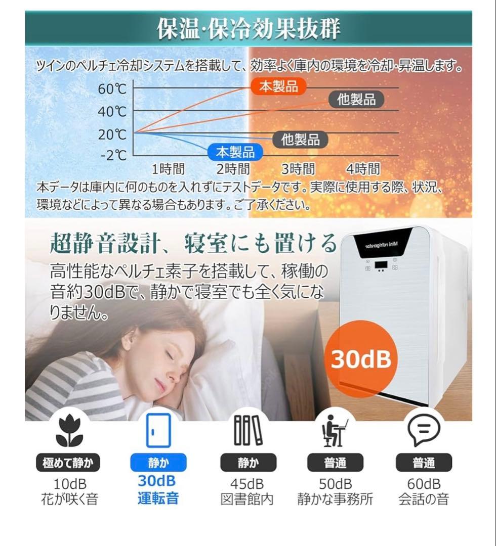 小型冷蔵庫 冷蔵庫 小型 22L 冷温庫 ミニ冷蔵庫 ペルチェ式 温度調節可能