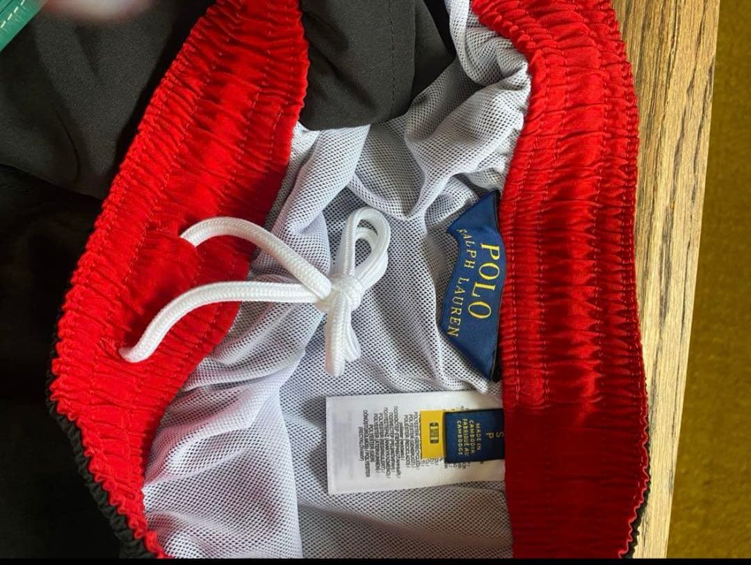 【新品】ラルフローレン Sサイズ メンズ水着 スイムトランクス ブラック 男性